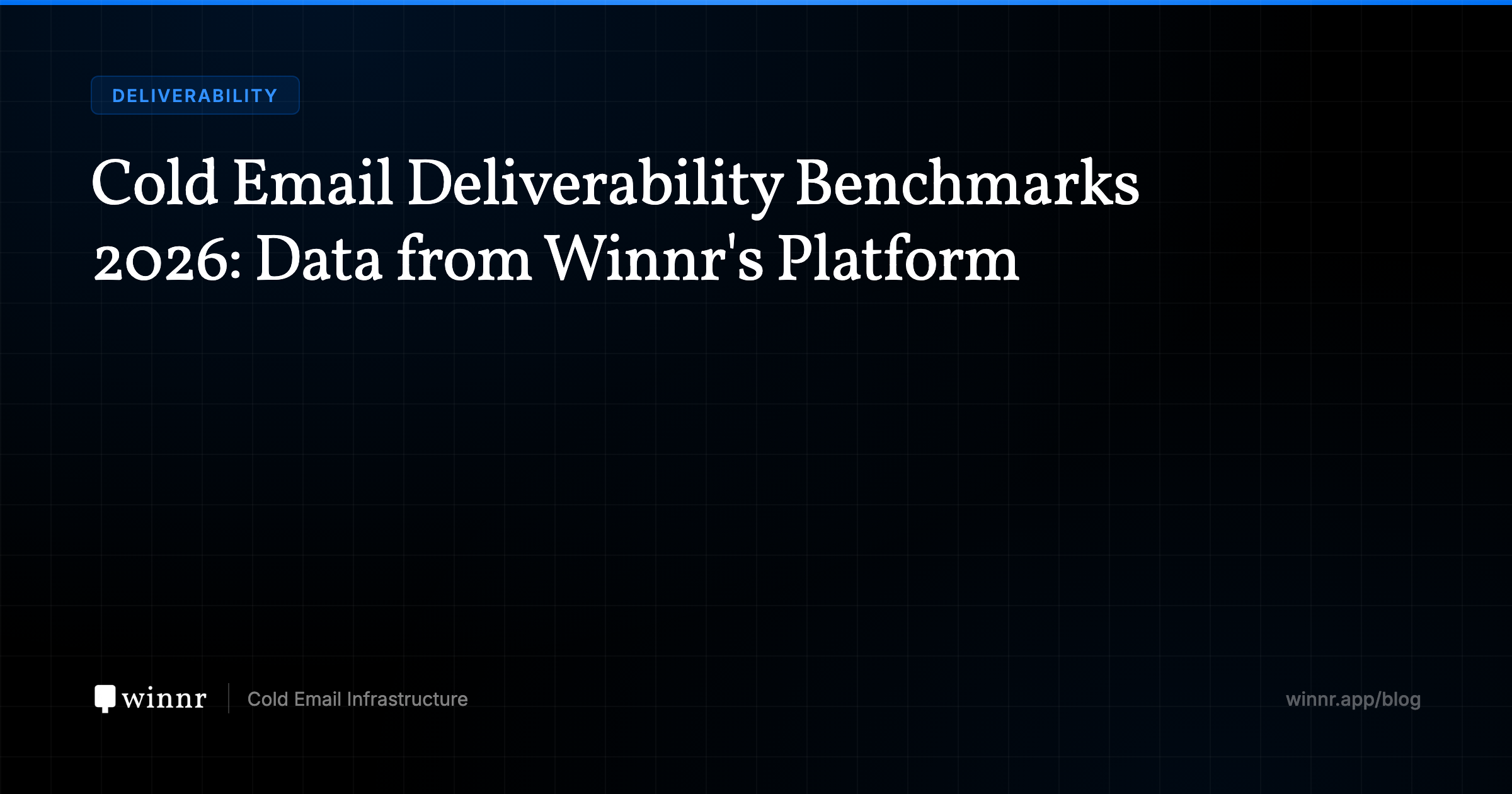 Cold Email Deliverability Benchmarks 2026: Data from Winnr's Platform